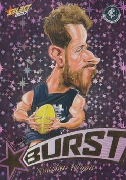 2017 Select Footy Stars - Starburst Caricatures Purple #SP12 Matthew Wright Front